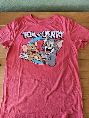 Womens Tom and Jerry Red T Shirt Size Small